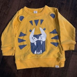 Baby GAP Yellow Tiger Sweater - Size 18-24 months